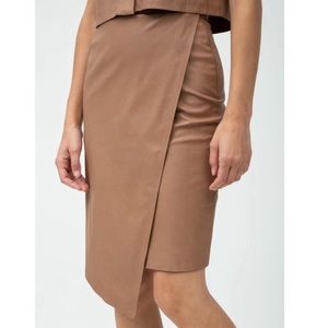 Anthropologie n:PHILANTHROPY Standon Skirt  Small Ginger New $149 Vegan Leather